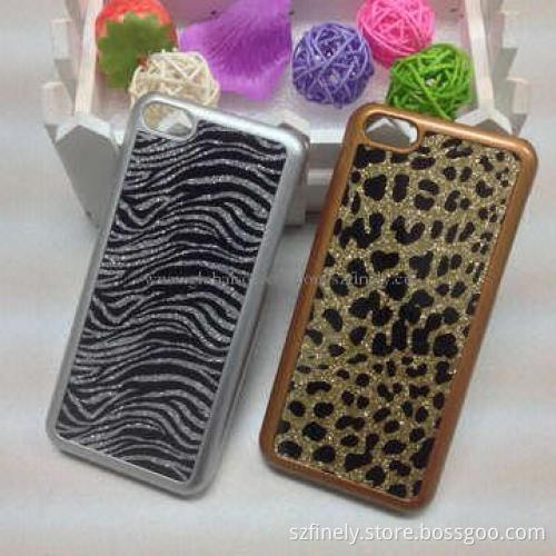 Glitter PC Cases for iPhone 5C, Sticker Glitter Sheet on Surface Groove, Shiny and Fashionable
